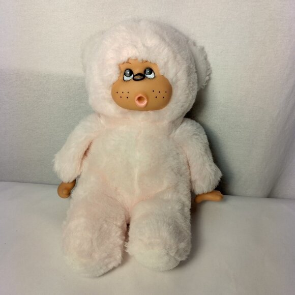 Vintage Pink Monkey Thumbsucker Stuffed Animal Plush Toy 1992 Freckles 10" - Picture 2 of 16